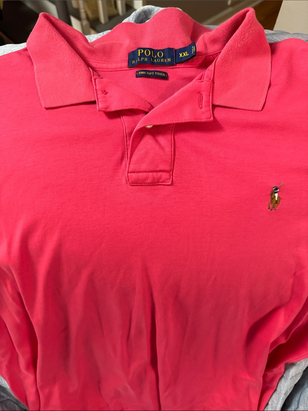 Polo by Ralph Lauren Men’s Coral Pink Short-Sleeve Polo